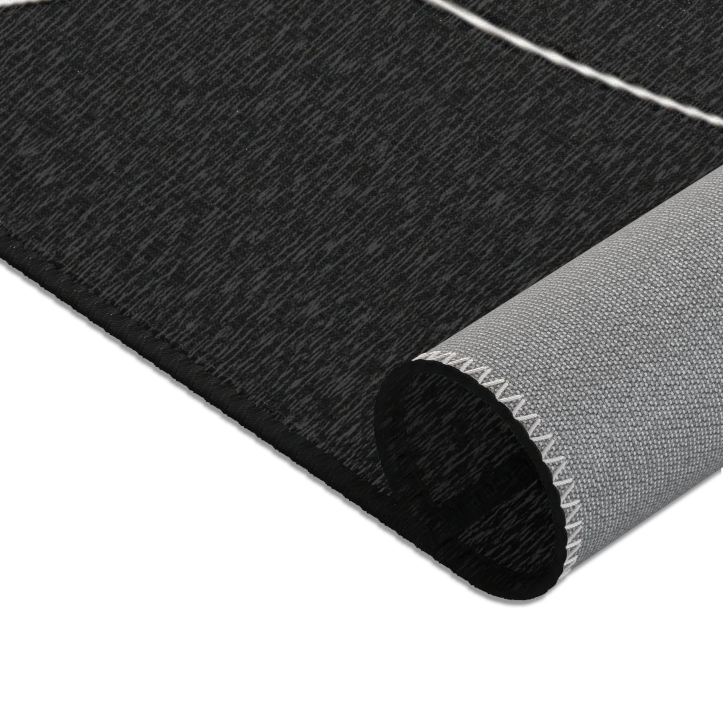 Modern Abstract Area Rug. Stylish Home Decor, Boho Chic Floor Mat, Minimalist Geometric Carpet, Black & White, Contemporary Living
