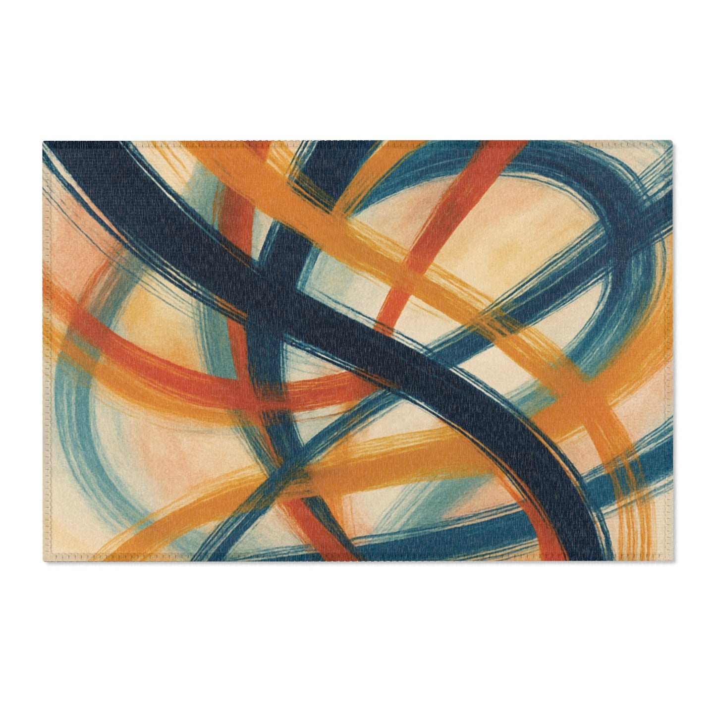 Chic Abstract Area Rug, Modern Home Decor, Living Room Accent, Geometric Carpet, Boho Style Rugs, Housewarming Gift