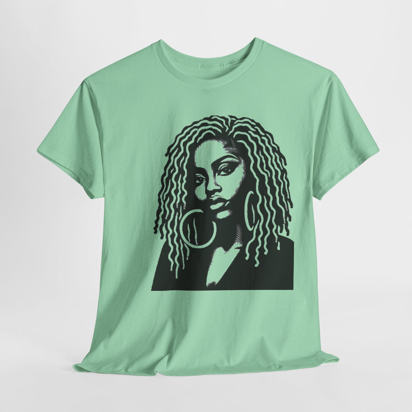Elegant Strength T-Shirt Casual Wear Gift for Locs Lovers Afro Hair Black American African Girl T-shirt
