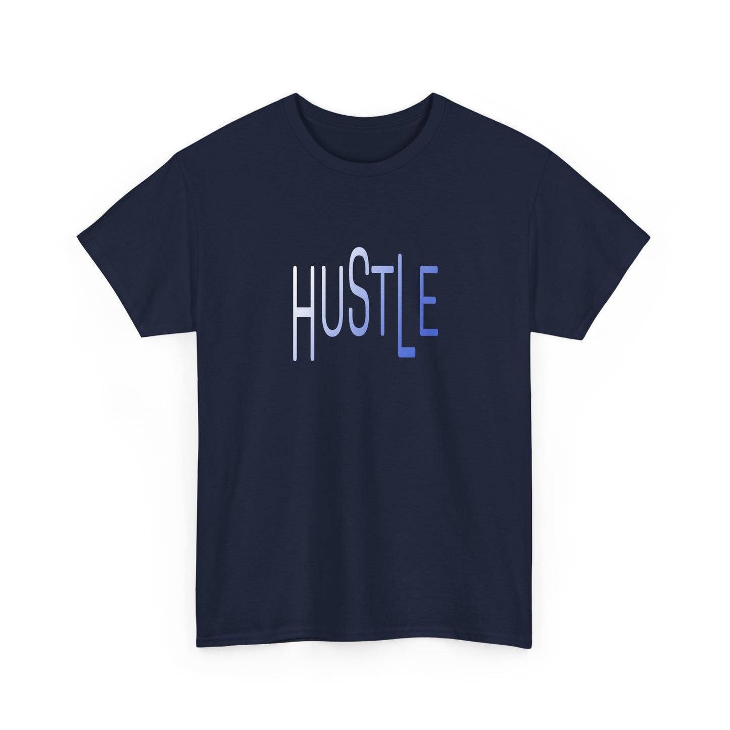 Hustle Men's Cotton Tee. Casual Wear. Afro Hair Black American African Man T-shirt
