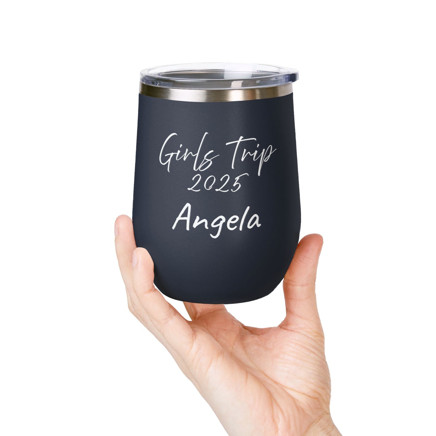 Personalize your Girls Trip 2025 Wine Tumbler Travel Mug Beach Picnic Accessory Girls Trip