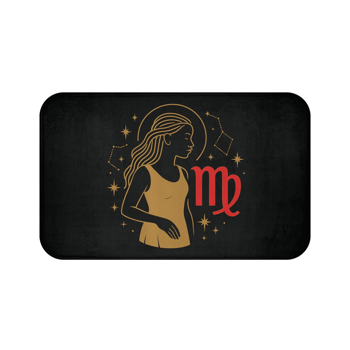 Virgo Zodiac Bath Mat, Astrological Home Decor, Bathroom Accent Rug, Zodiac Gift for Her, Astrology Bath Accessories