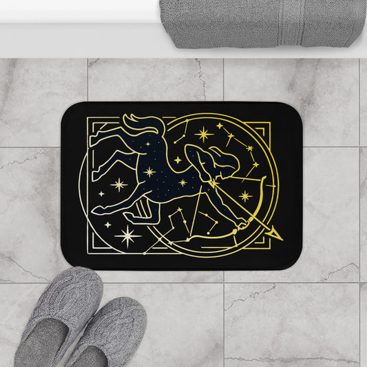 Sagittarius Bathmat, Horoscope Decor, Astrology Gift, Zodiac Bathroom Rug, Astrology Lover's Home Accessory