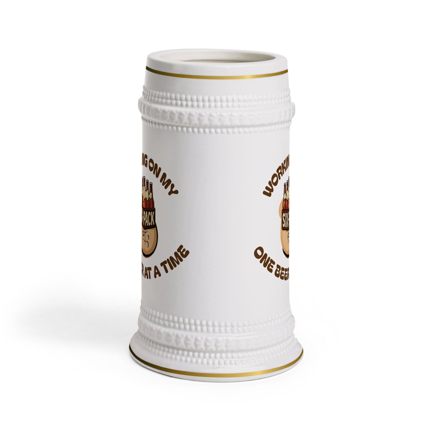 Watching Your Six Pack Beer Stein – Bold & Stylish Beer Mug for Men
