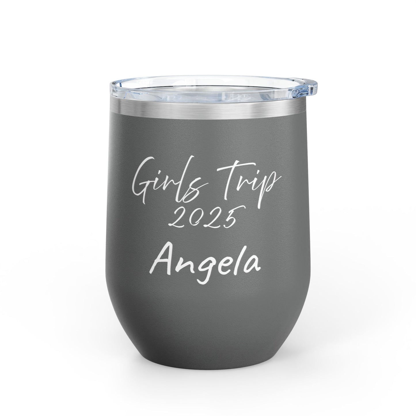 Personalize your Girls Trip 2025 Wine Tumbler Travel Mug Beach Picnic Accessory Girls Trip