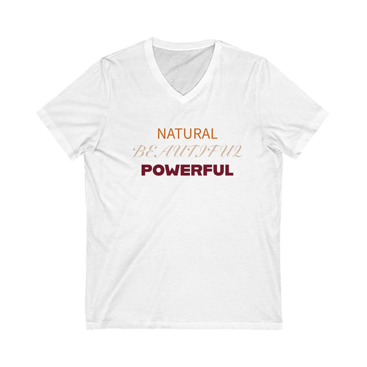 Natural Beautiful Powerful Tee Casual Wear Gift for Locs Lovers Afro Hair Black American African Girl T-shirt