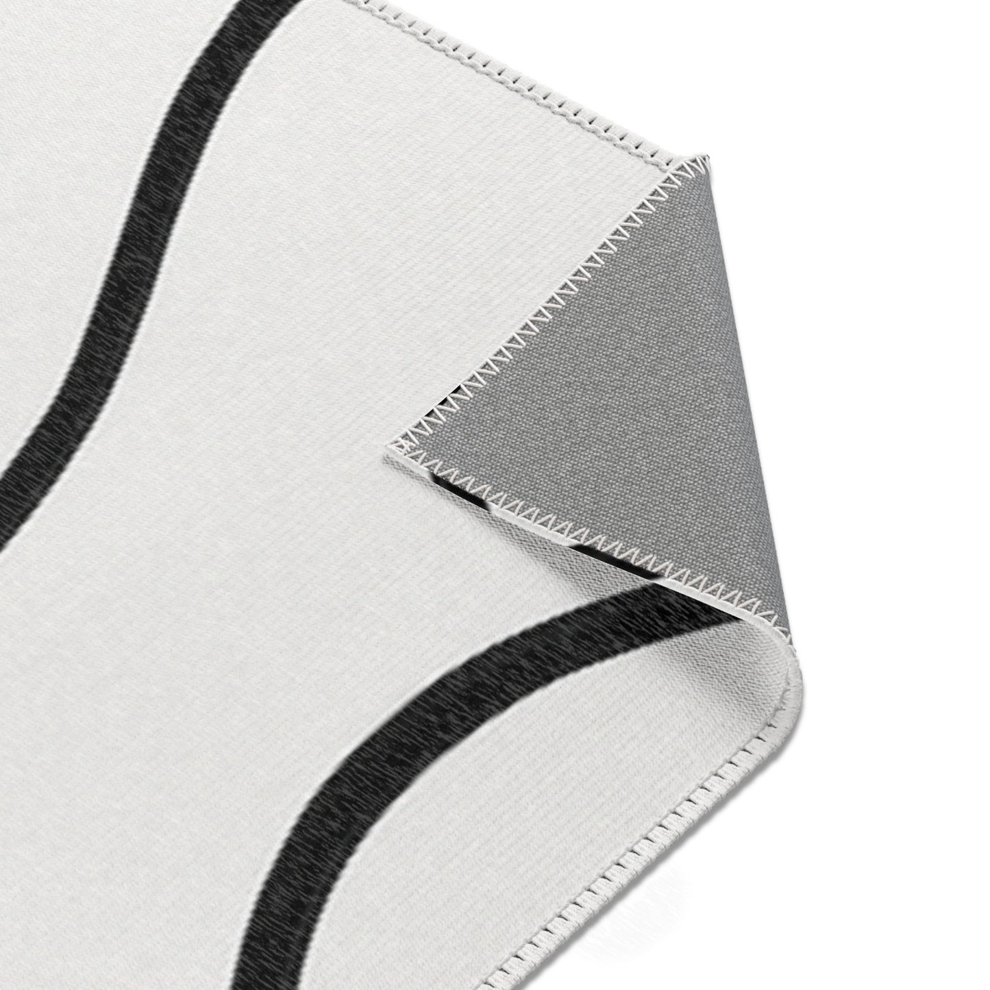 Modern Abstract Area Rug, Minimalist Home Decor, Living Room Mat, Boho Style Rug, Black and White Design