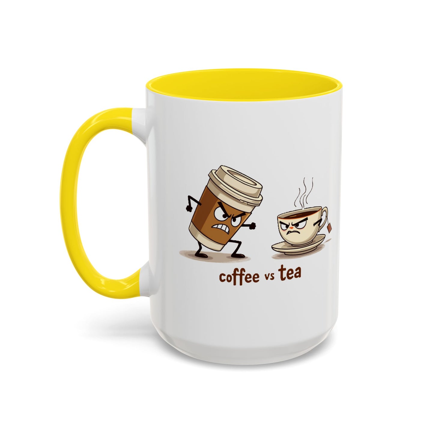 Coffee vs Tea Humorous Accent Mug. 11oz & 15oz. Perfect Gift for Coffee Lovers