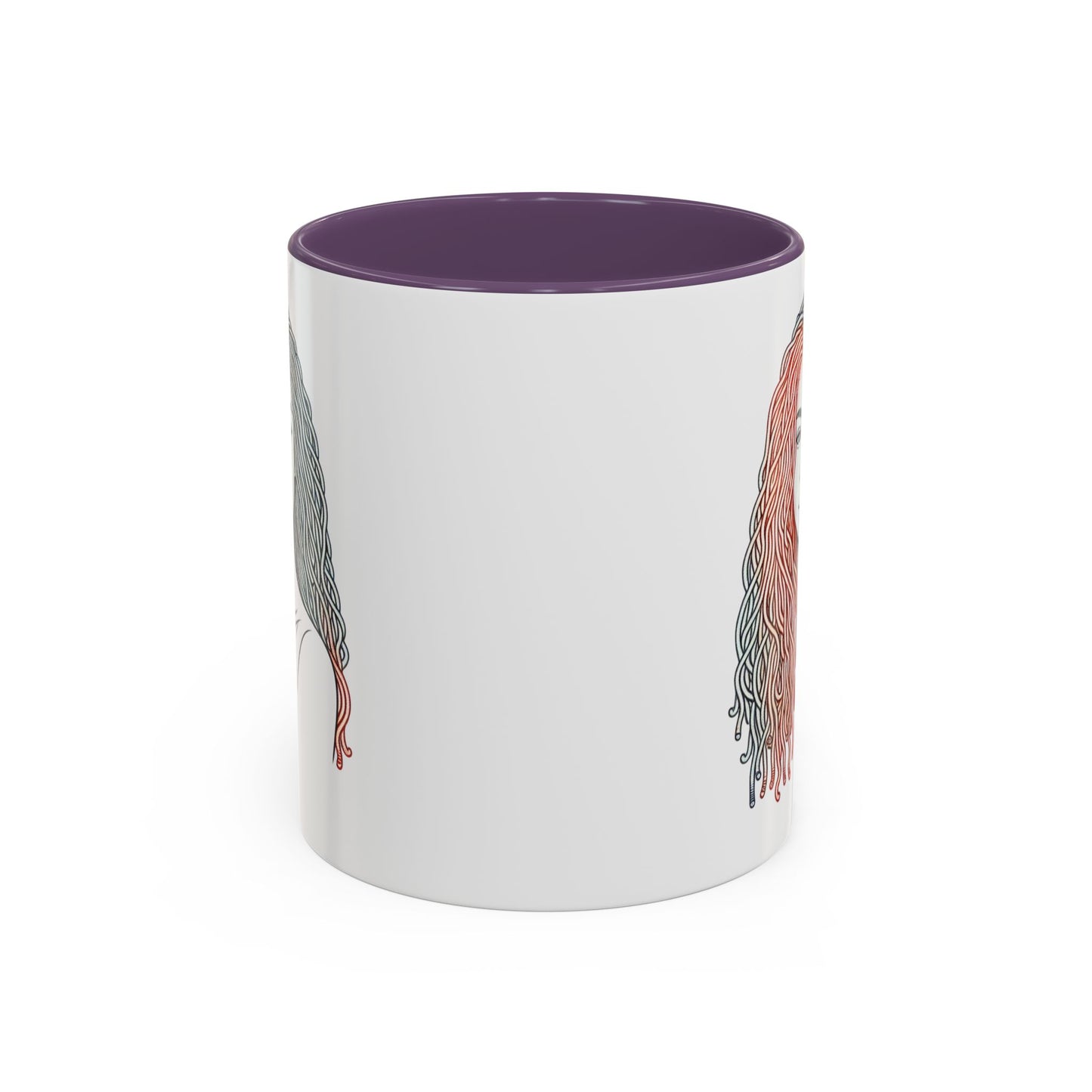 Artistic Accent Coffee Mug. Afrocentric Gift Afro Hair Black American African Girl