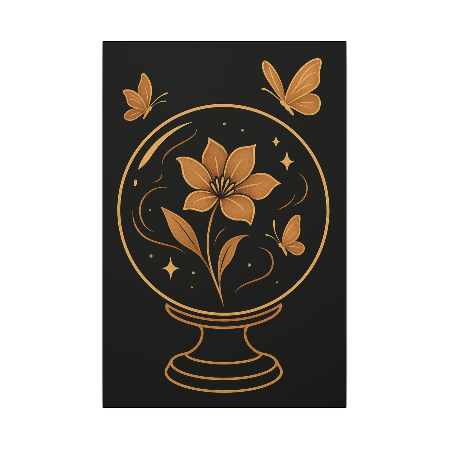 Floral Butterfly Wall Art, Magical Home Decor, Gifts for Nature Lovers, Modern Canvas, Art for Living Room, Office Decor