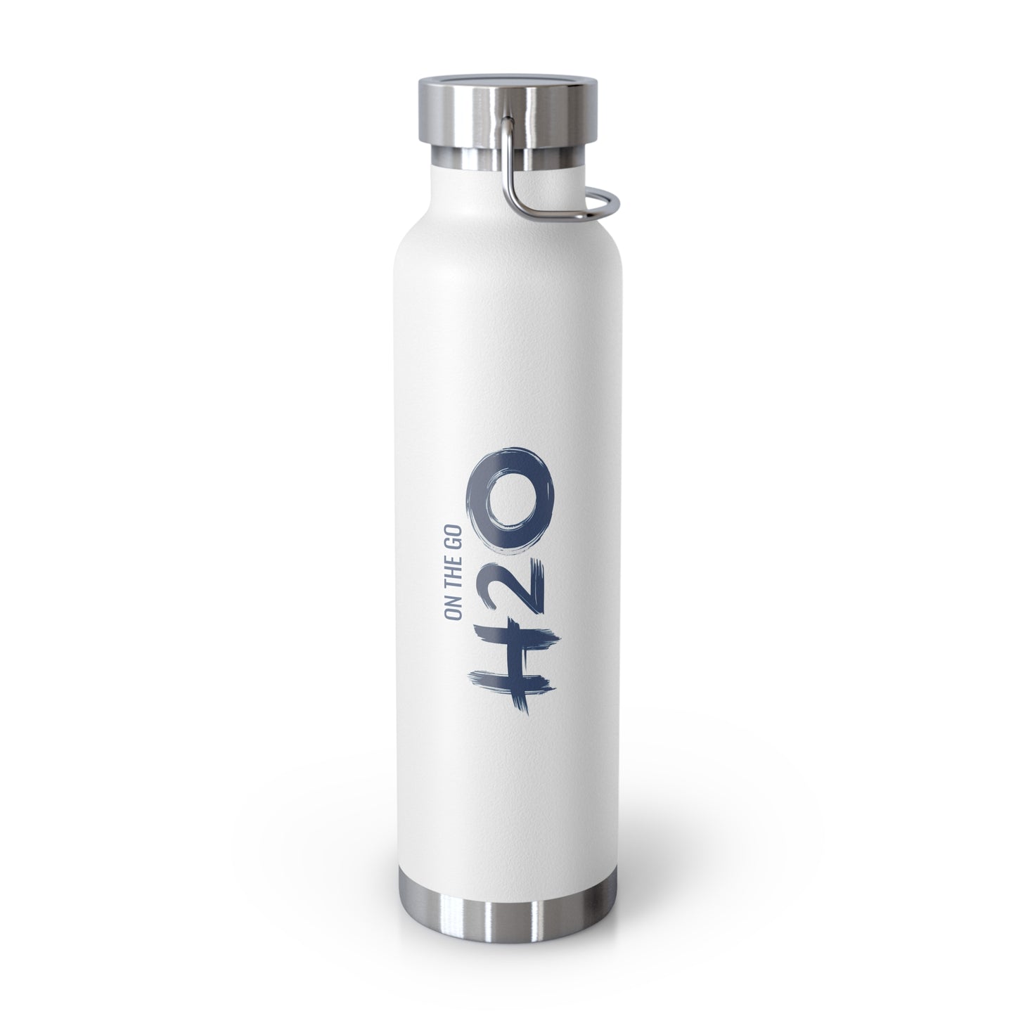 On The Go H2O Design22oz Copper Vacuum Insulated Water Bottle