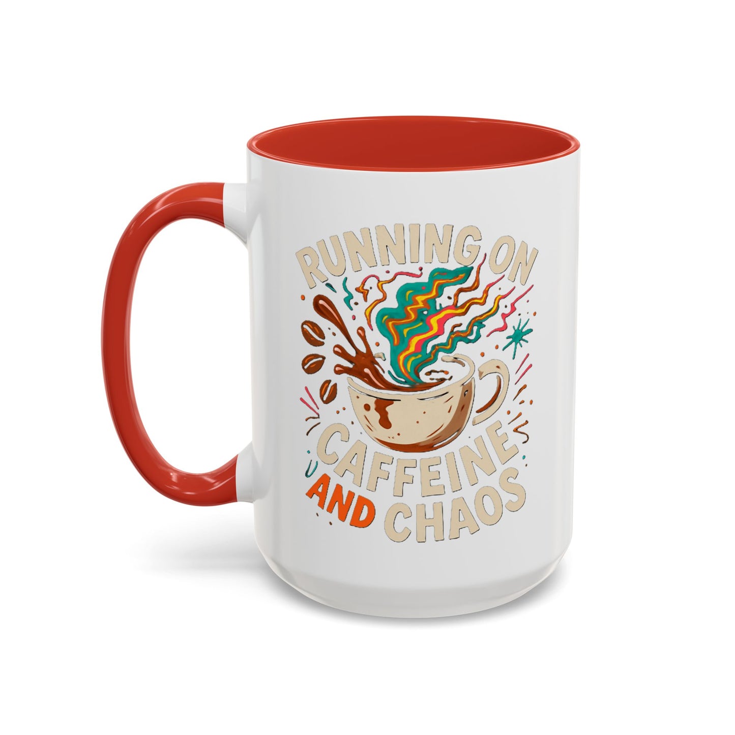 Caffeine and Chaos Accent Coffee Mug (11, 15oz)