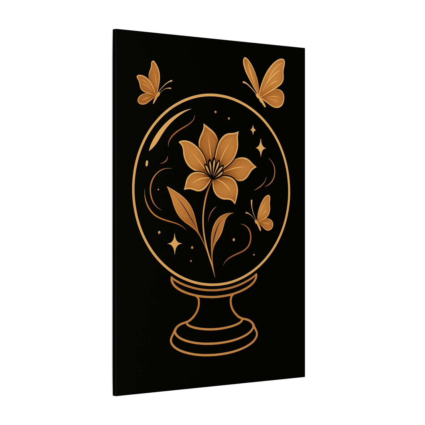 Floral Butterfly Wall Art, Magical Home Decor, Gifts for Nature Lovers, Modern Canvas, Art for Living Room, Office Decor