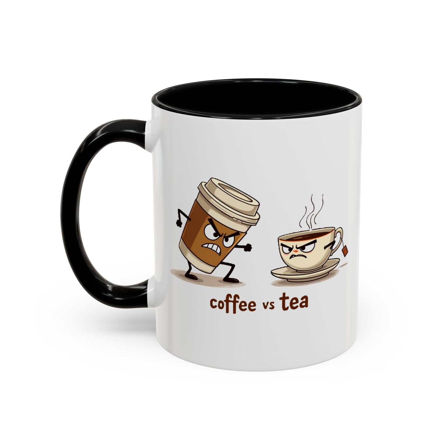 Coffee vs Tea Humorous Accent Mug. 11oz & 15oz. Perfect Gift for Coffee Lovers