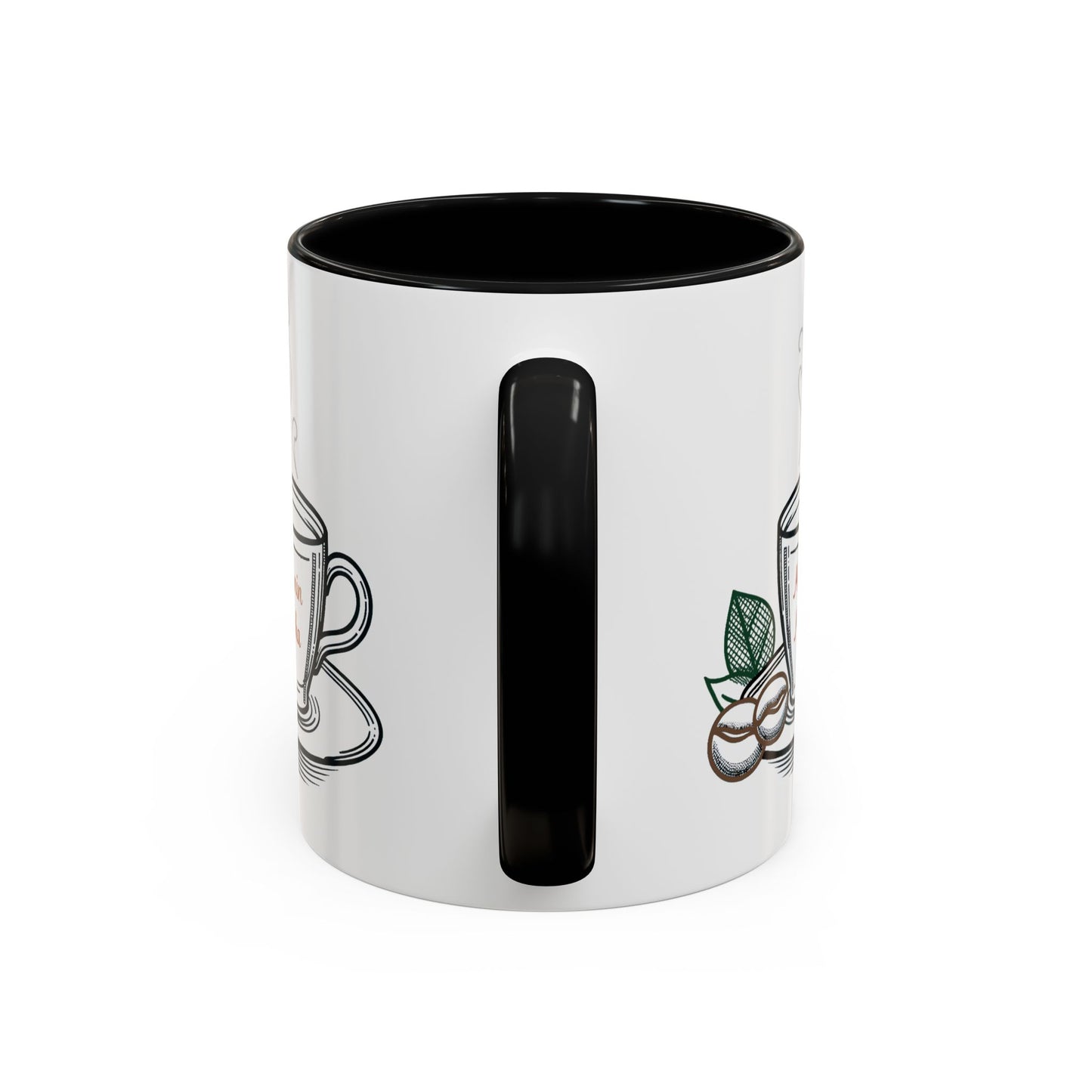 Melanin & Mocha Accent Coffee Mug, Gift for Coffee Lovers, Afro Hair Black American African Girl