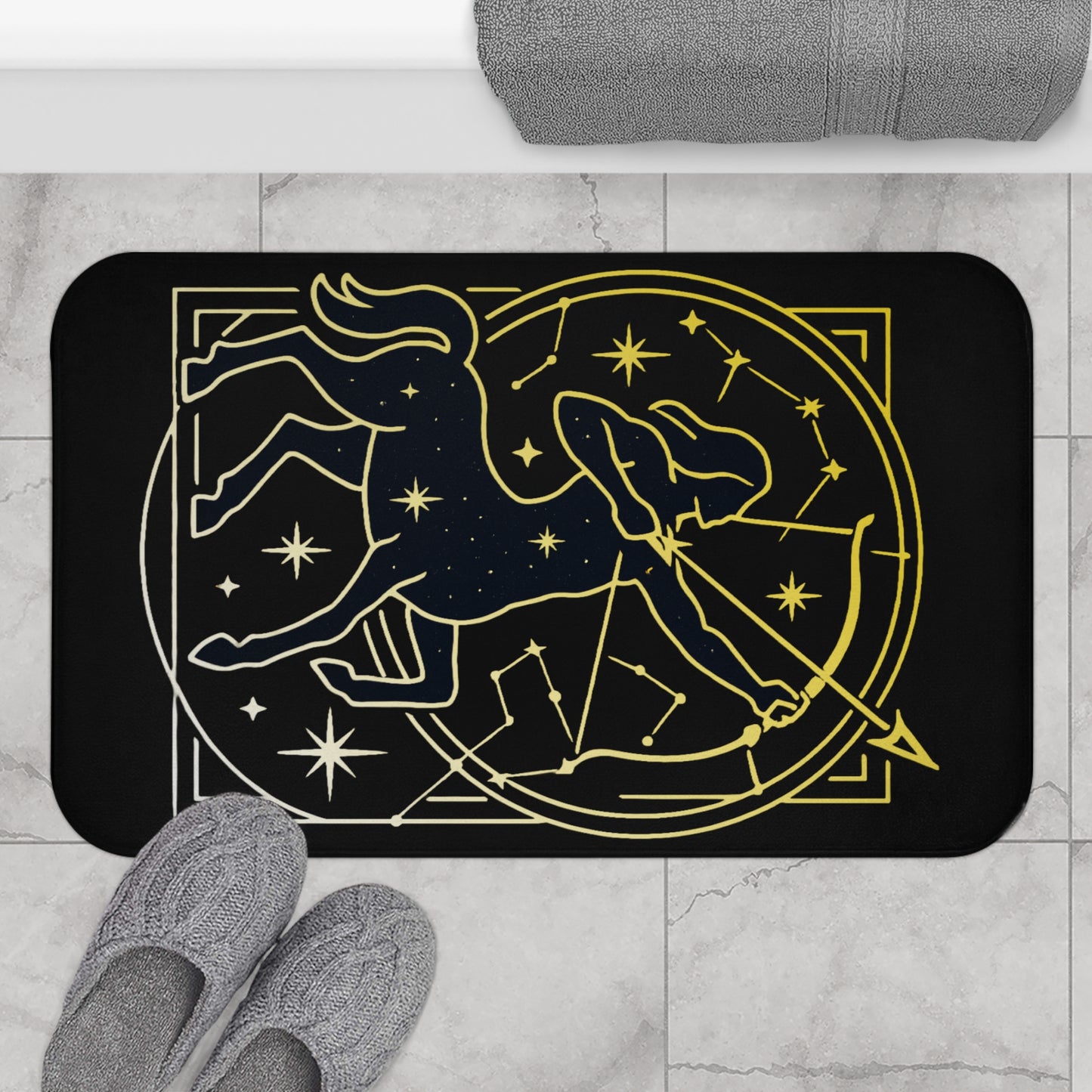 Sagittarius Bathmat, Horoscope Decor, Astrology Gift, Zodiac Bathroom Rug, Astrology Lover's Home Accessory