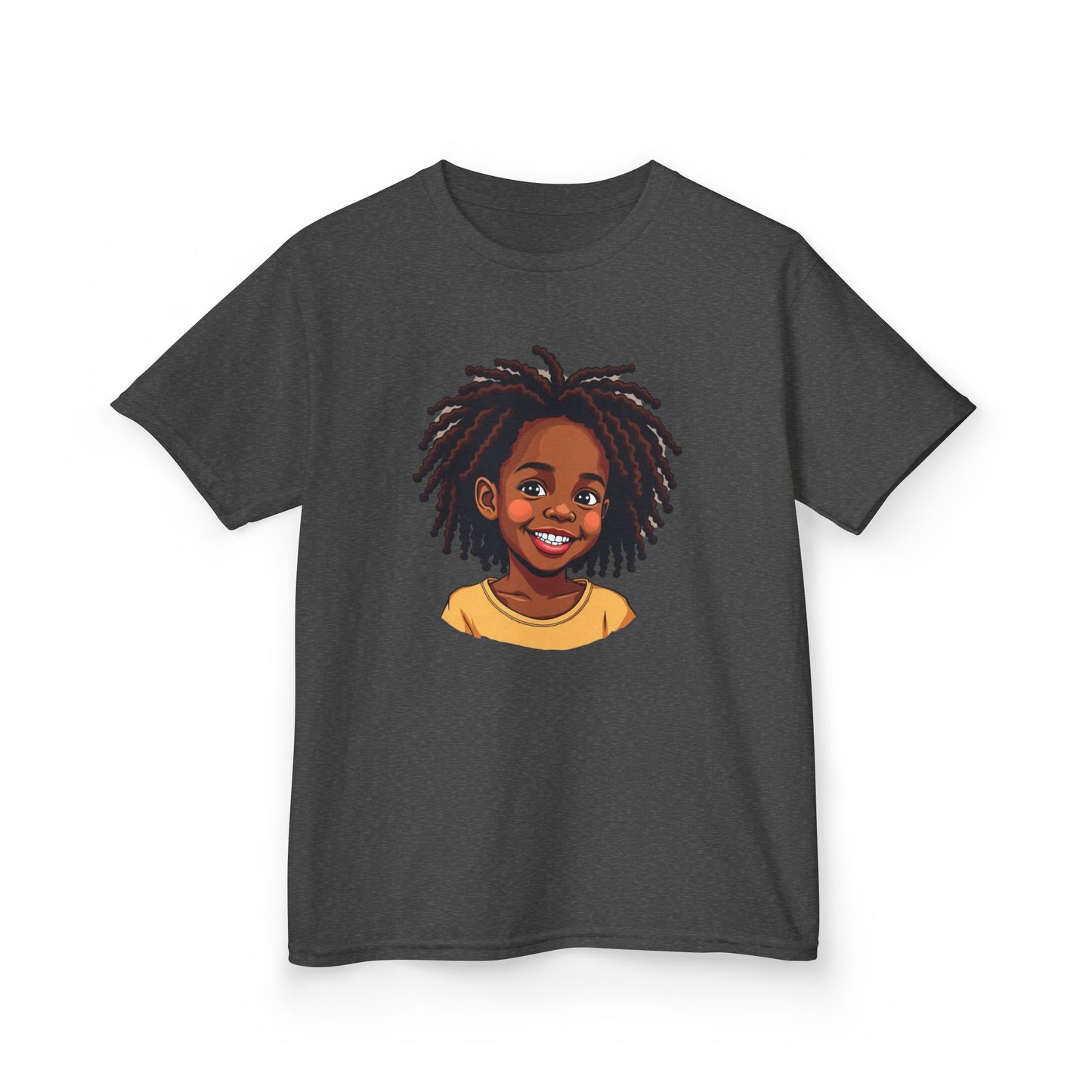 Cutie Kids Tee. Fun Youth Shirt, Perfect for Birthdays, Playdates, Creative Expression, Afro Hair Black American African Girl T-shirt