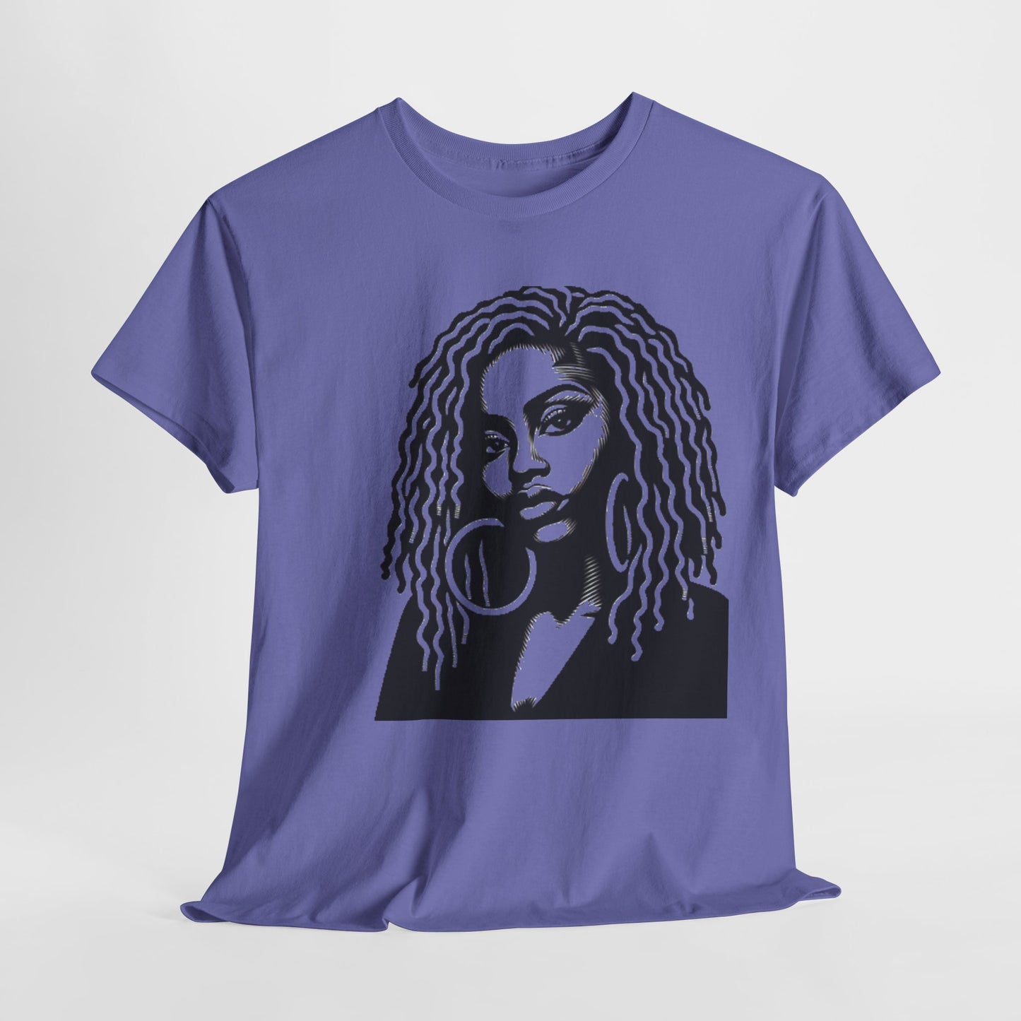 Elegant Strength T-Shirt Casual Wear Gift for Locs Lovers Afro Hair Black American African Girl T-shirt