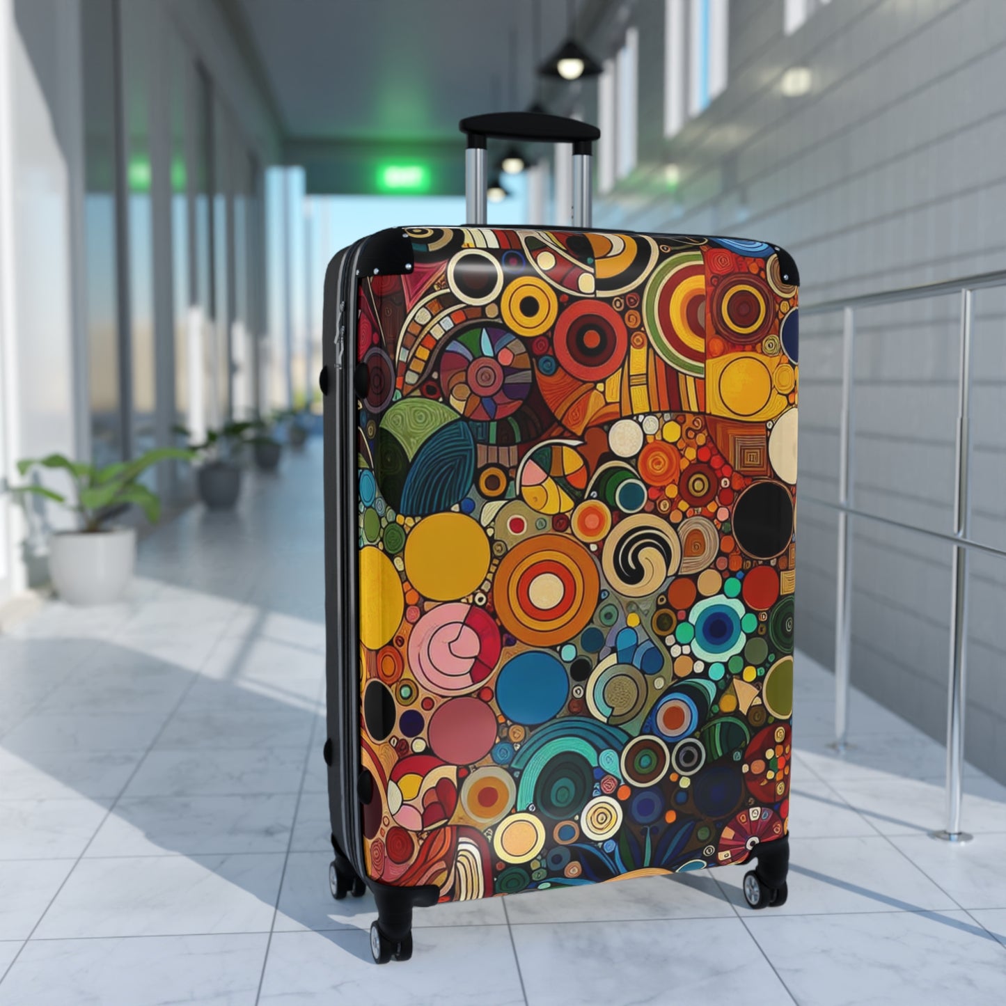 Vibrant Art Suitcase, Colorful Luggage for Travelers, Unique Carry-On Bag for Adventures, Perfect Travel Gift, Stylish Vacation Essential