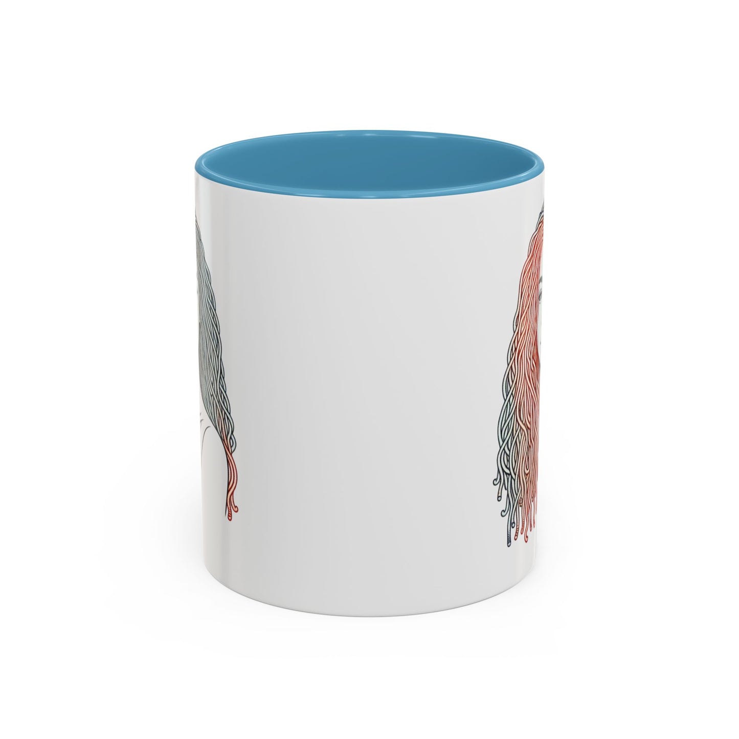 Artistic Accent Coffee Mug. Afrocentric Gift Afro Hair Black American African Girl