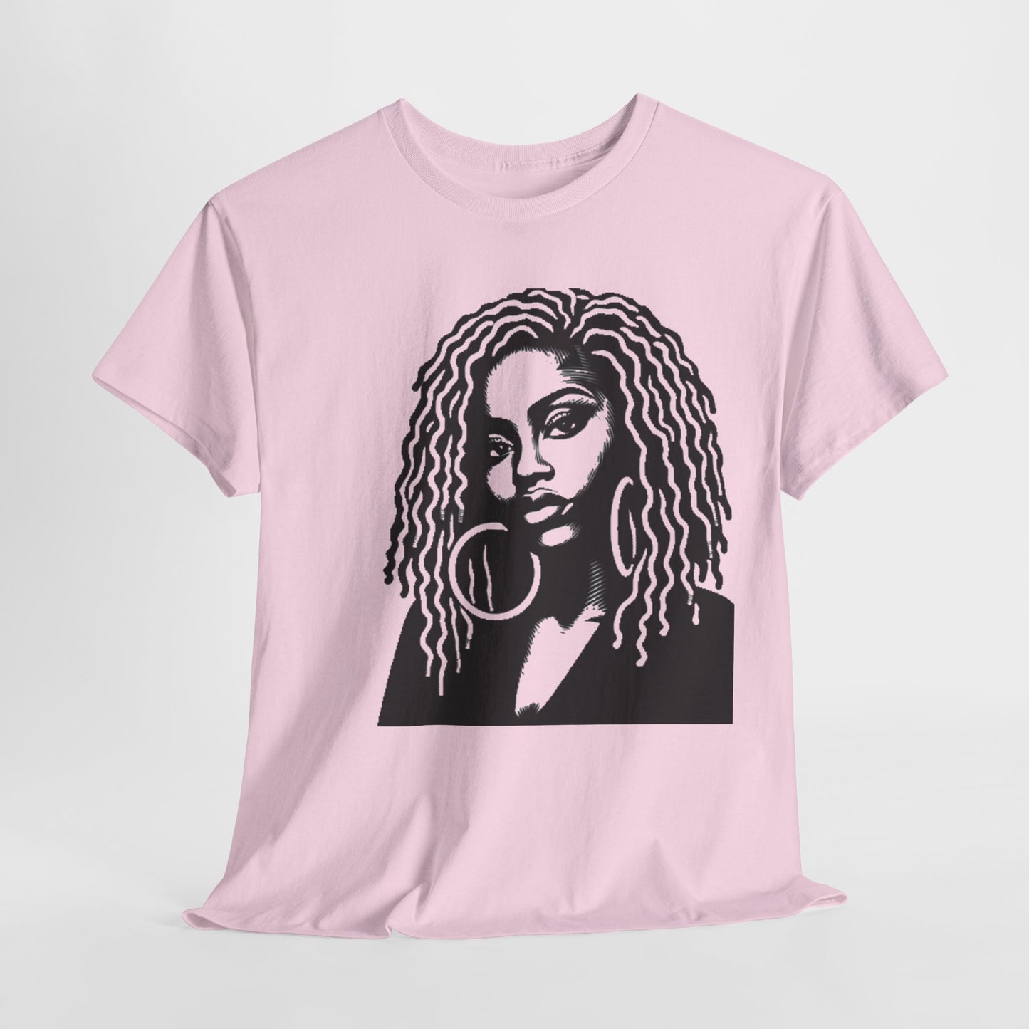 Elegant Strength T-Shirt Casual Wear Gift for Locs Lovers Afro Hair Black American African Girl T-shirt