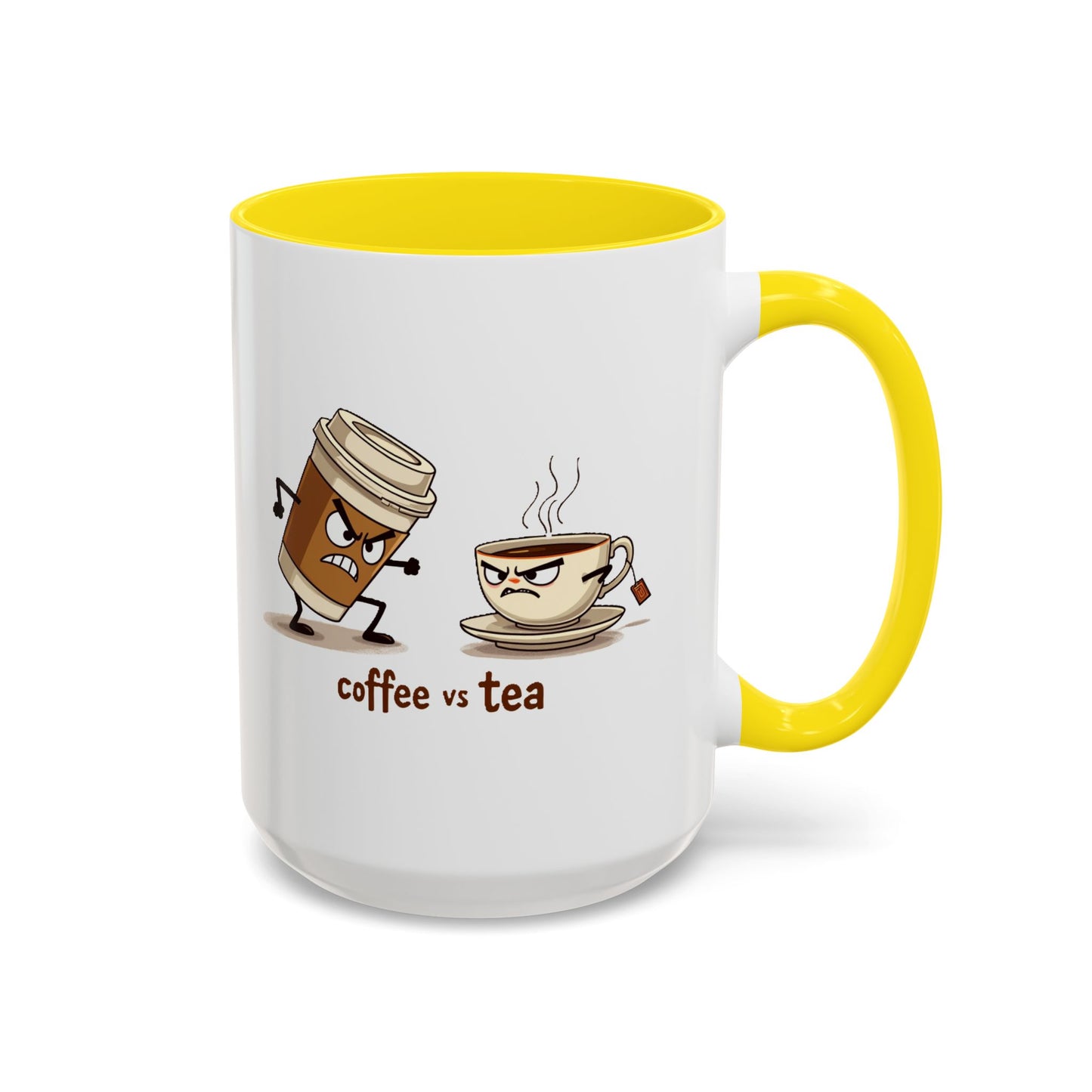 Coffee vs Tea Humorous Accent Mug. 11oz & 15oz. Perfect Gift for Coffee Lovers