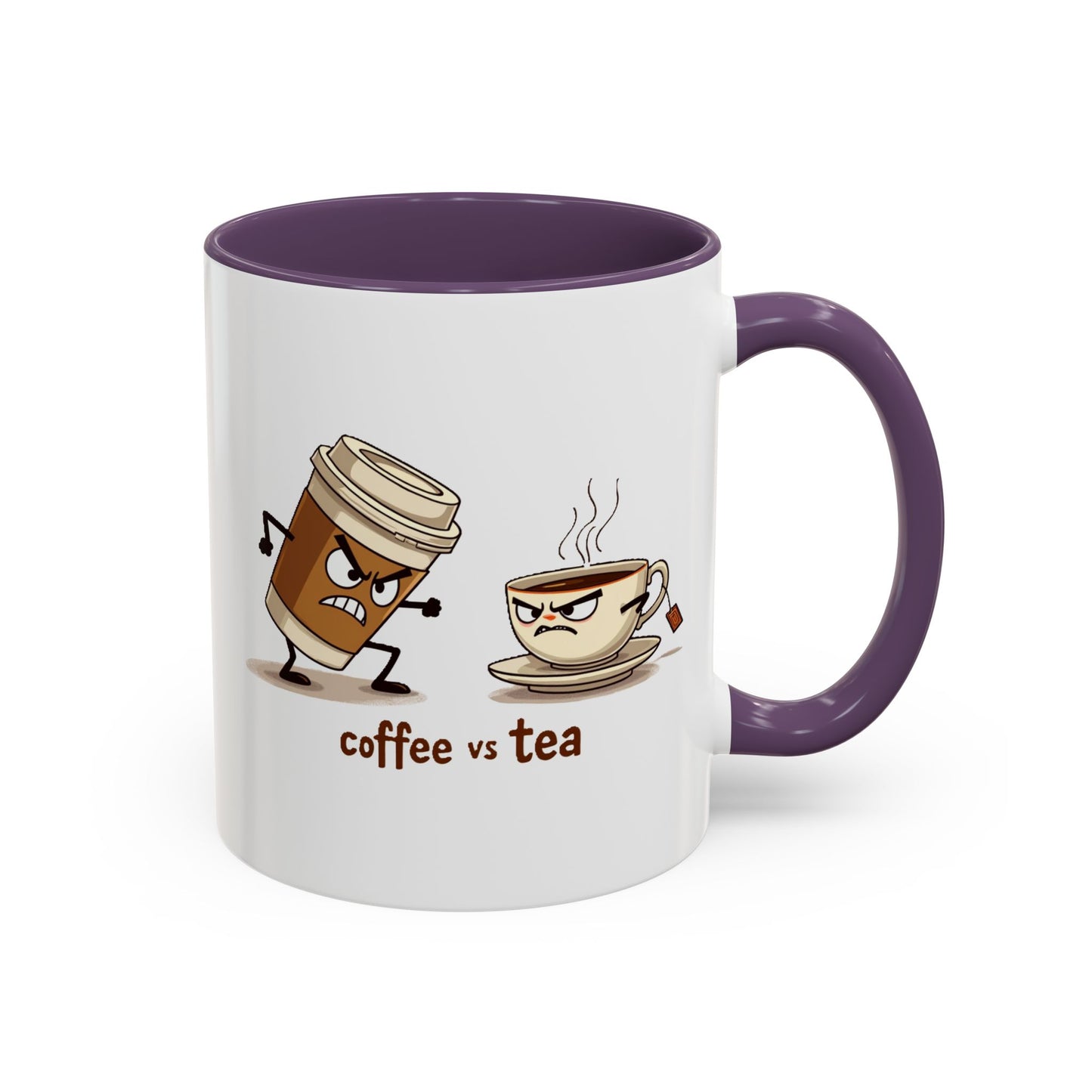 Coffee vs Tea Humorous Accent Mug. 11oz & 15oz. Perfect Gift for Coffee Lovers