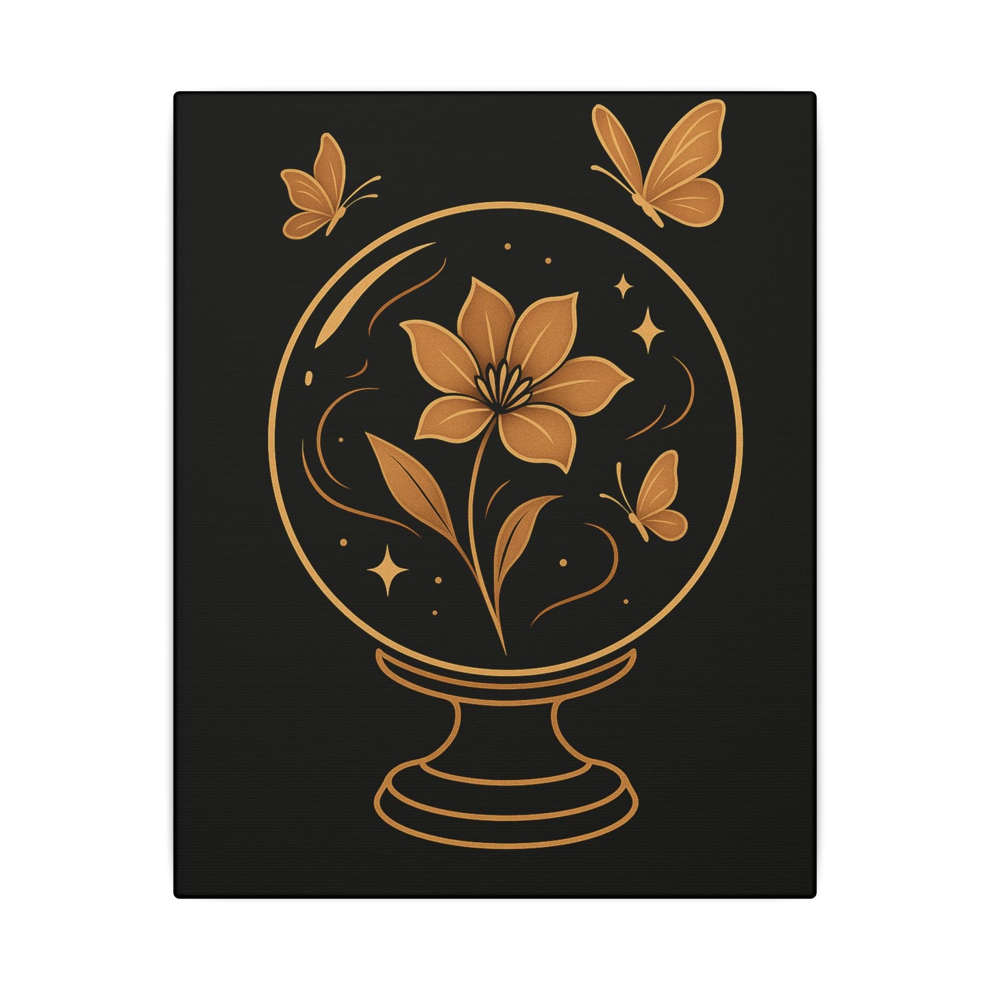 Floral Butterfly Wall Art, Magical Home Decor, Gifts for Nature Lovers, Modern Canvas, Art for Living Room, Office Decor