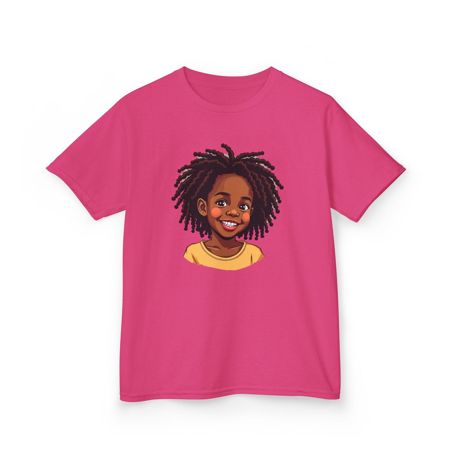 Cutie Kids Tee. Fun Youth Shirt, Perfect for Birthdays, Playdates, Creative Expression, Afro Hair Black American African Girl T-shirt