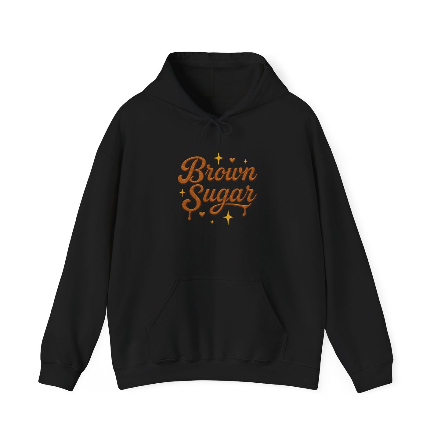 Unisex Heavy Blend™ Hooded Sweatshirt, Brown Sugar. Afro Hair Black American African Girl Hoodie
