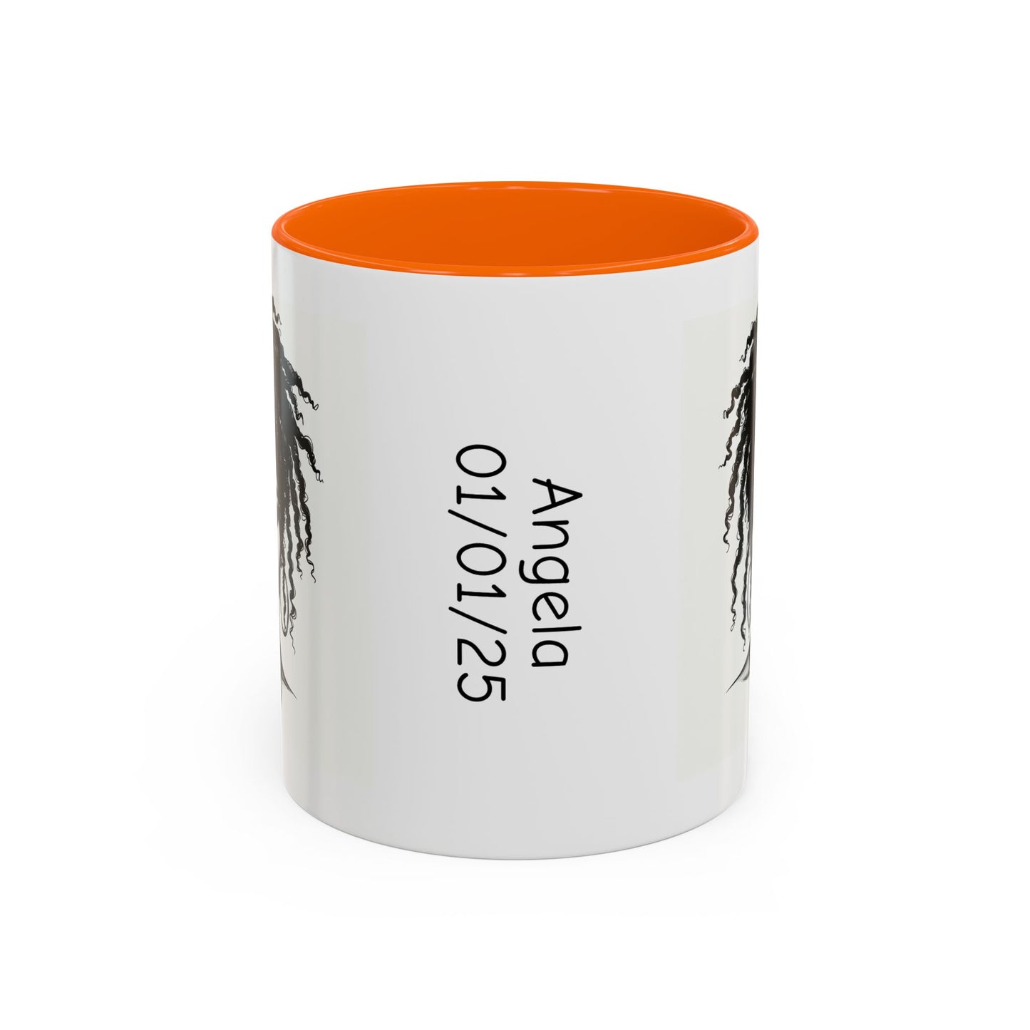 Messy Bun Personalized Coffee Mug, Gift for Coffee Lovers, Afro Hair Black American African Girl