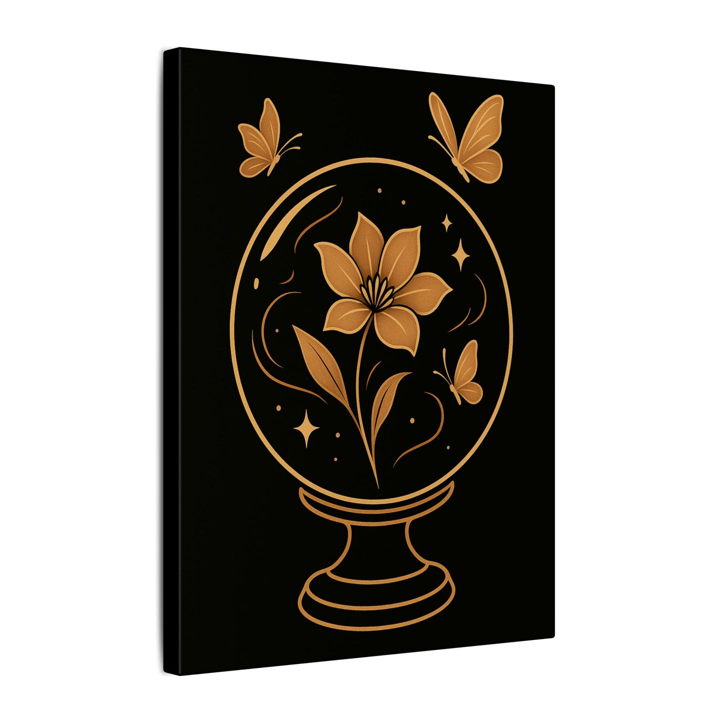 Floral Butterfly Wall Art, Magical Home Decor, Gifts for Nature Lovers, Modern Canvas, Art for Living Room, Office Decor