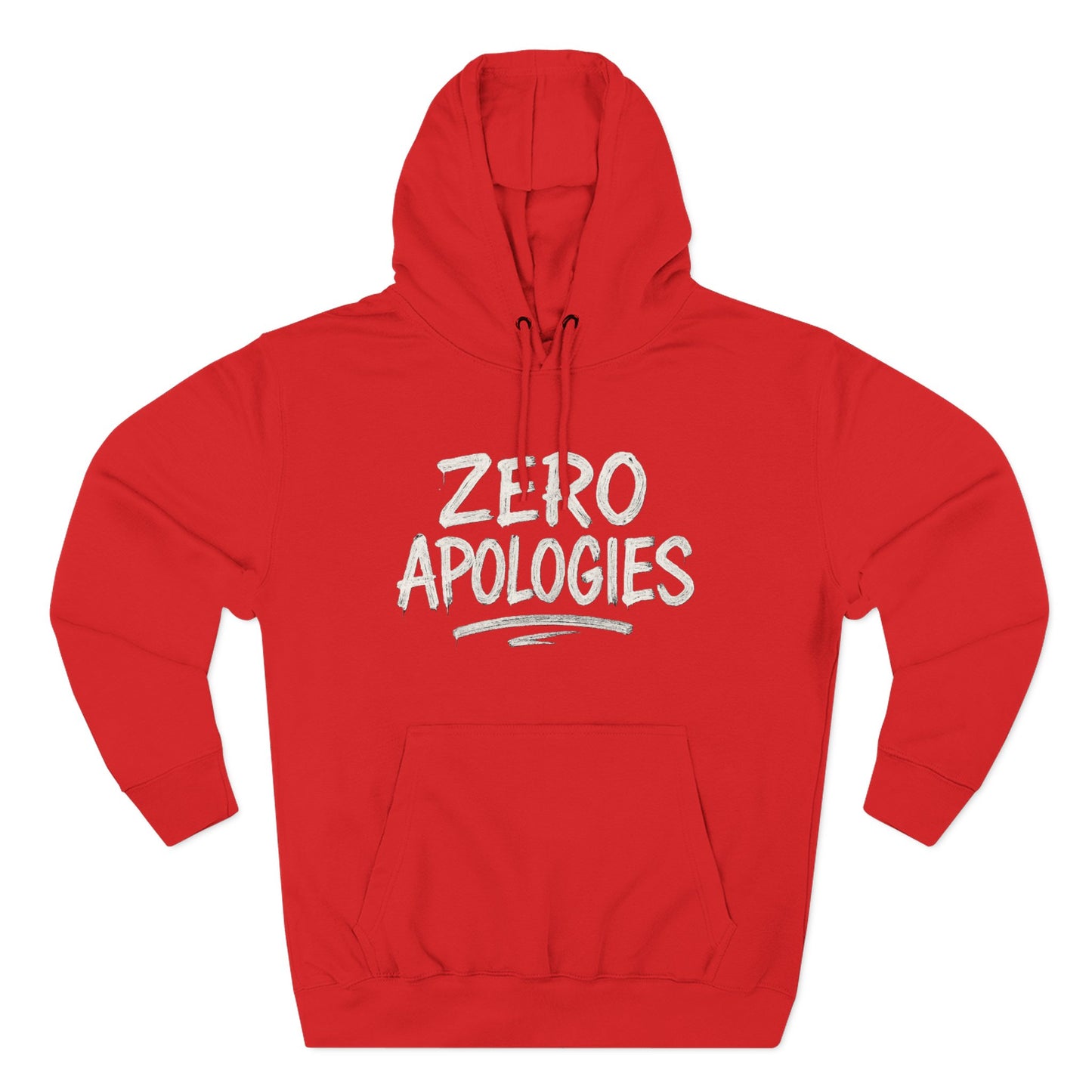 Zero Apologies Unisex Three-Panel Fleece Hoodie Afro Hair Black American T-shirt