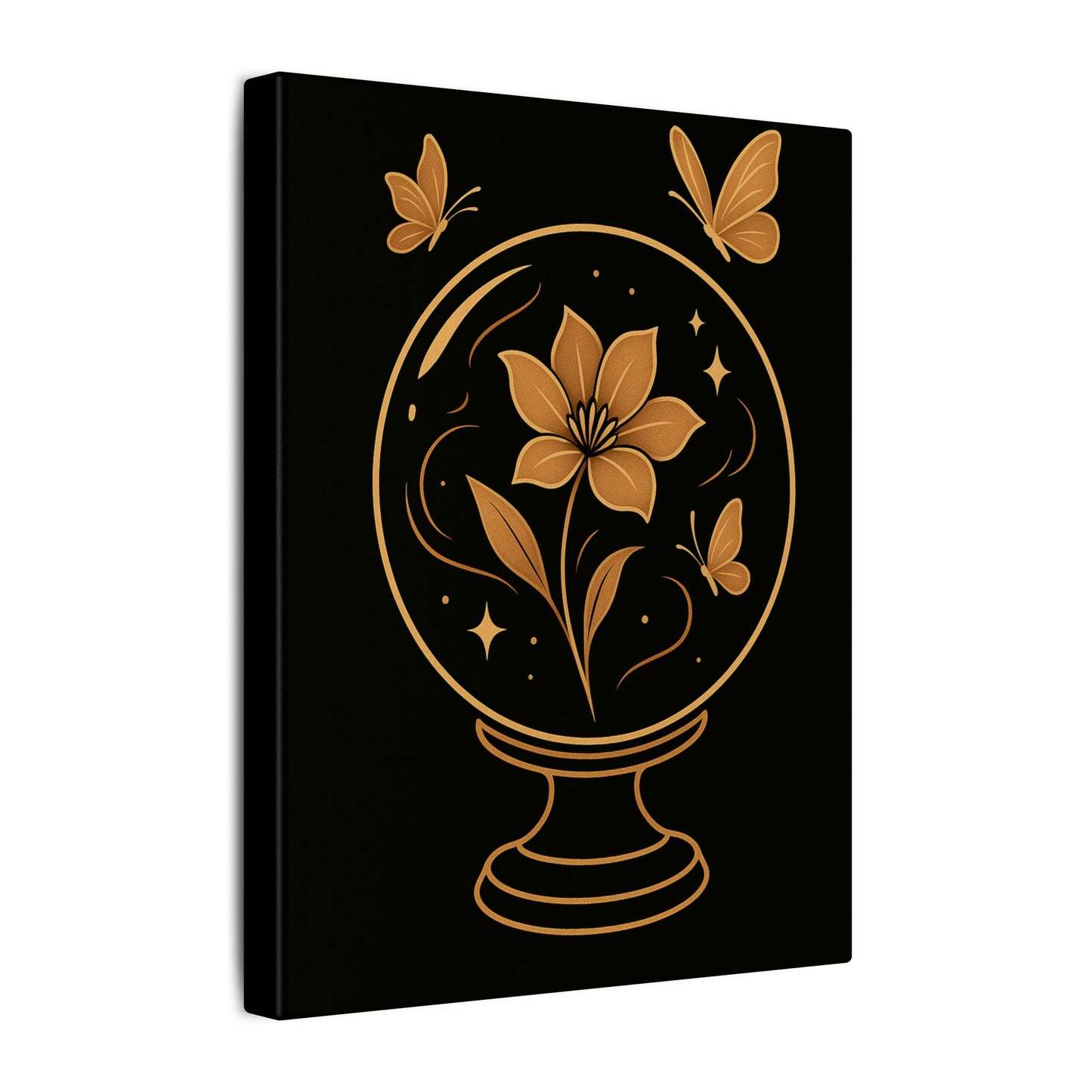 Floral Butterfly Wall Art, Magical Home Decor, Gifts for Nature Lovers, Modern Canvas, Art for Living Room, Office Decor