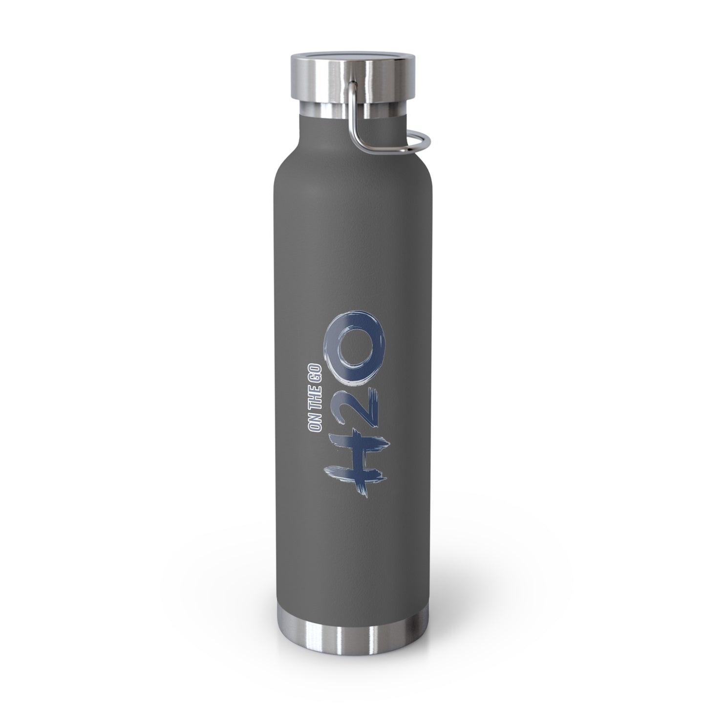 On The Go H2O Design22oz Copper Vacuum Insulated Water Bottle