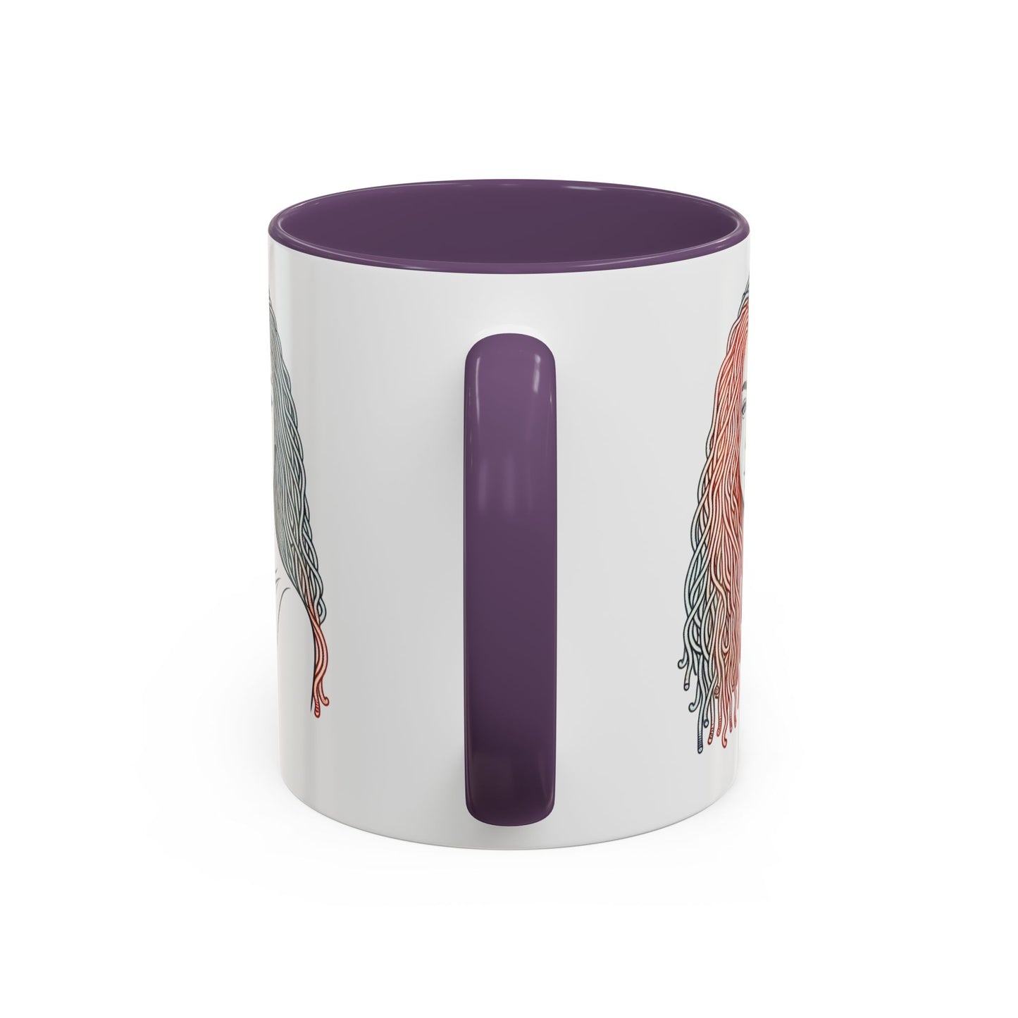 Artistic Accent Coffee Mug. Afrocentric Gift Afro Hair Black American African Girl