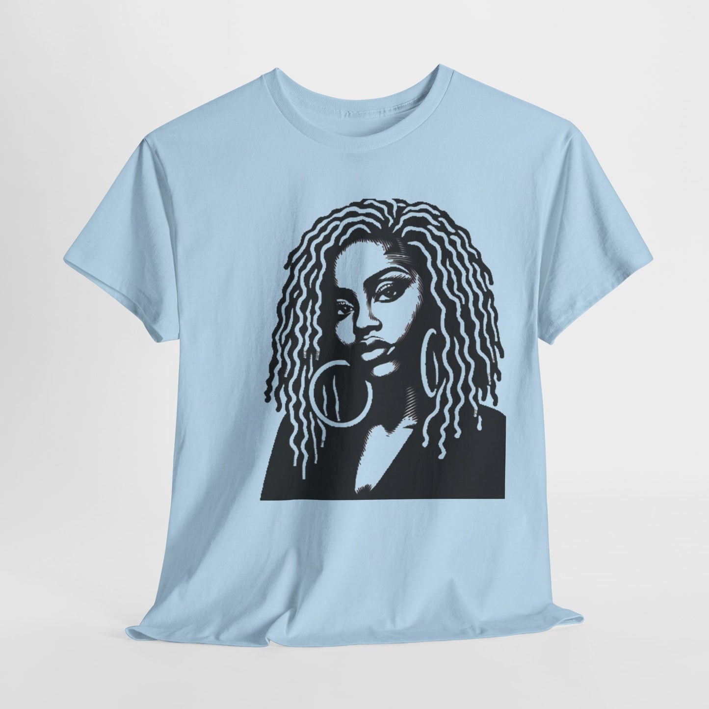 Elegant Strength T-Shirt Casual Wear Gift for Locs Lovers Afro Hair Black American African Girl T-shirt
