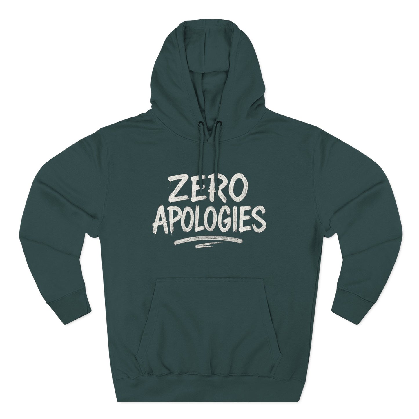 Zero Apologies Unisex Three-Panel Fleece Hoodie Afro Hair Black American T-shirt