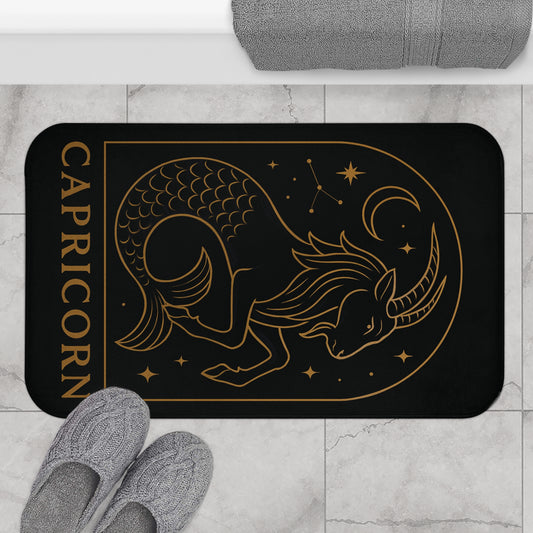 Capricorn Bathmat, Zodiac Decor, Astrological Gift, Astrology Home, Capricorn Gift Idea, Horoscope Bath Accessory