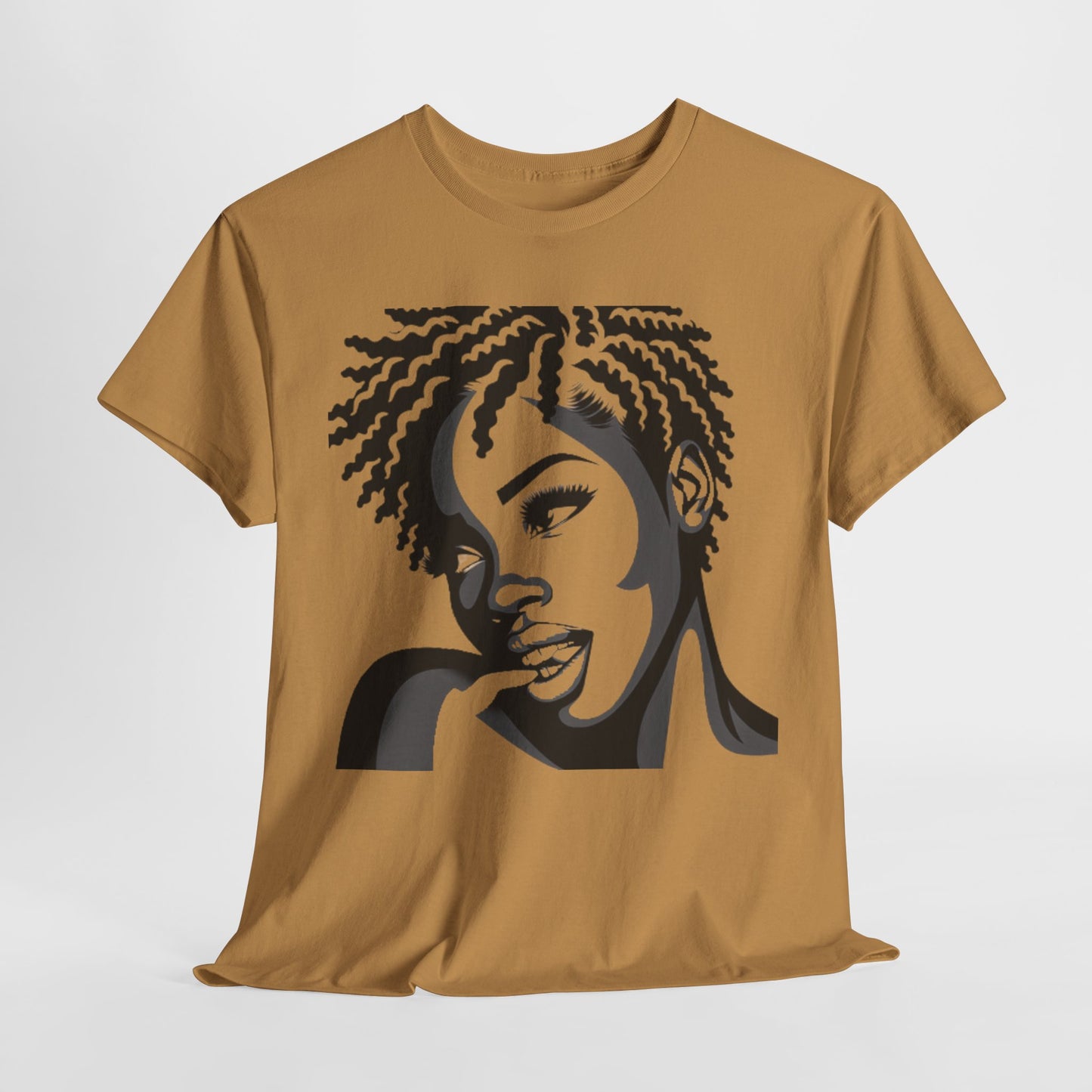 Serene Beauty Graphic Tee Casual Wear Gift for Locs Lovers Afro Hair Black American African Girl T-shirt