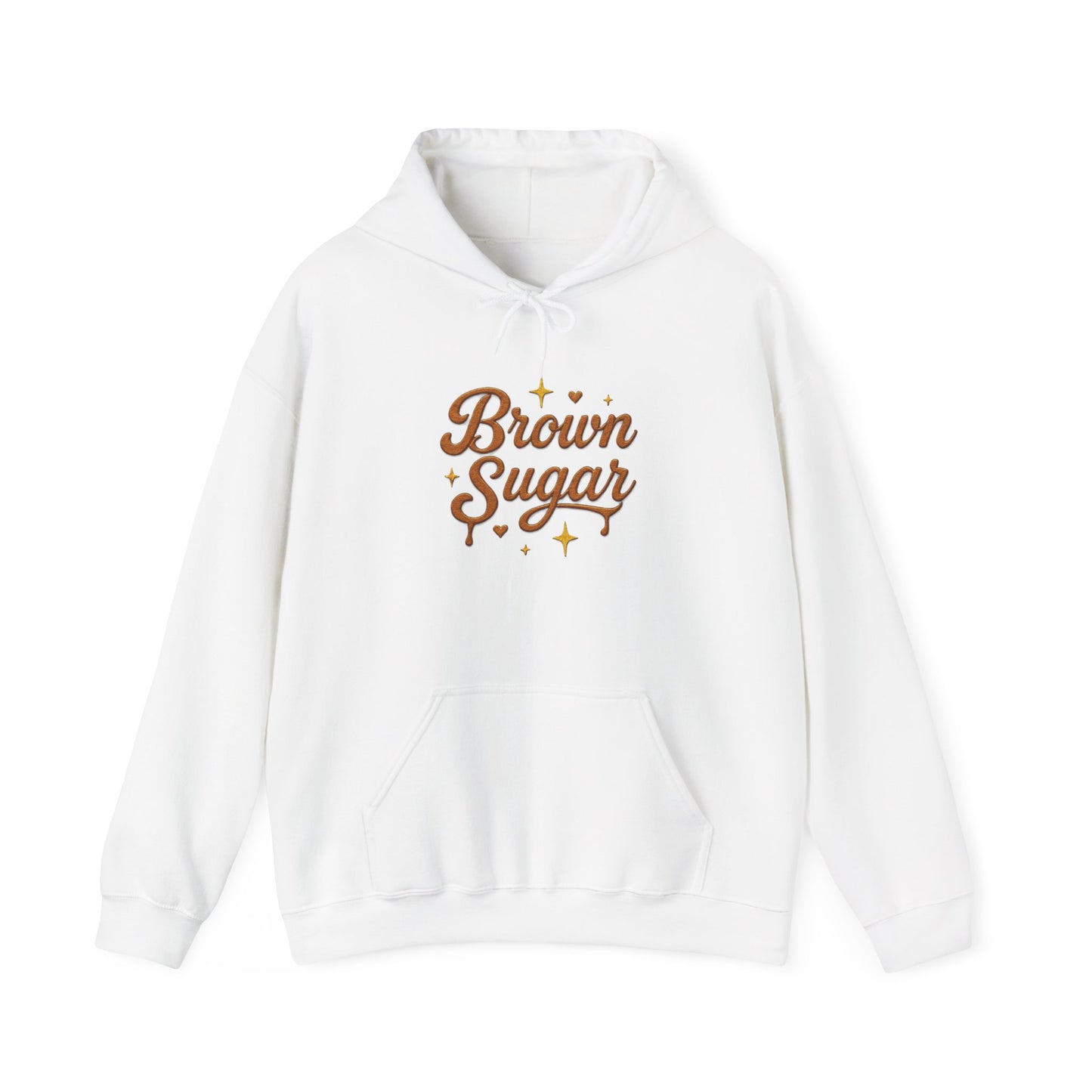 Unisex Heavy Blend™ Hooded Sweatshirt, Brown Sugar. Afro Hair Black American African Girl Hoodie