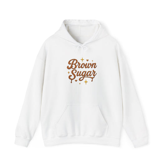 Unisex Heavy Blend™ Hooded Sweatshirt, Brown Sugar. Afro Hair Black American African Girl Hoodie