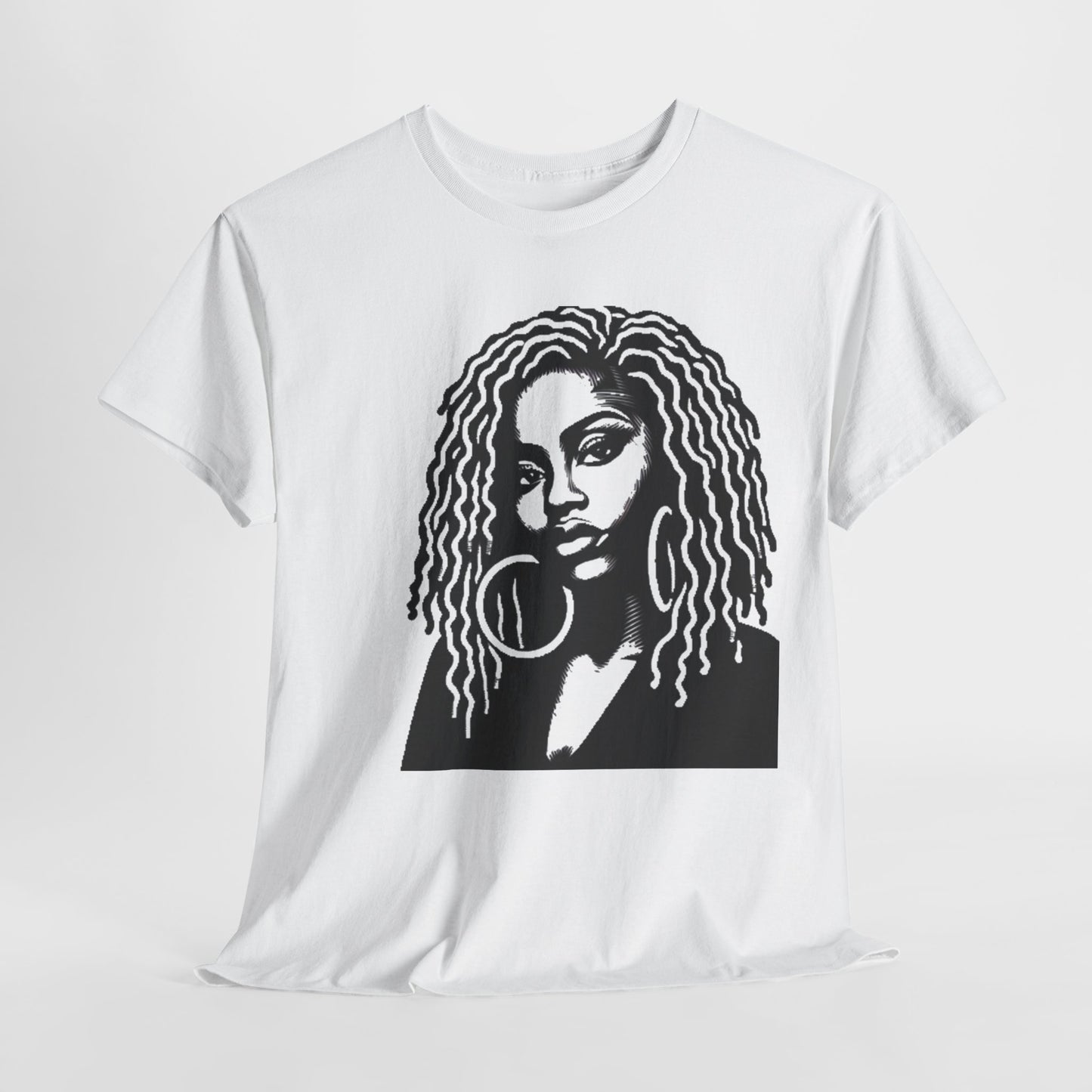 Elegant Strength T-Shirt Casual Wear Gift for Locs Lovers Afro Hair Black American African Girl T-shirt