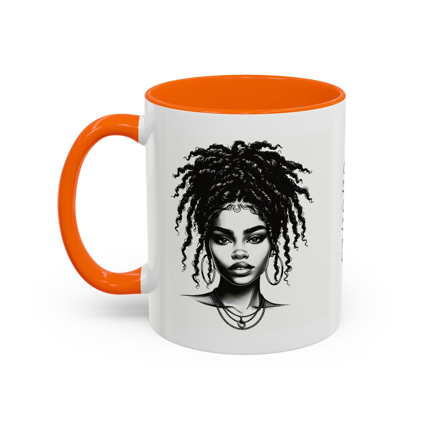 Messy Bun Personalized Coffee Mug, Gift for Coffee Lovers, Afro Hair Black American African Girl