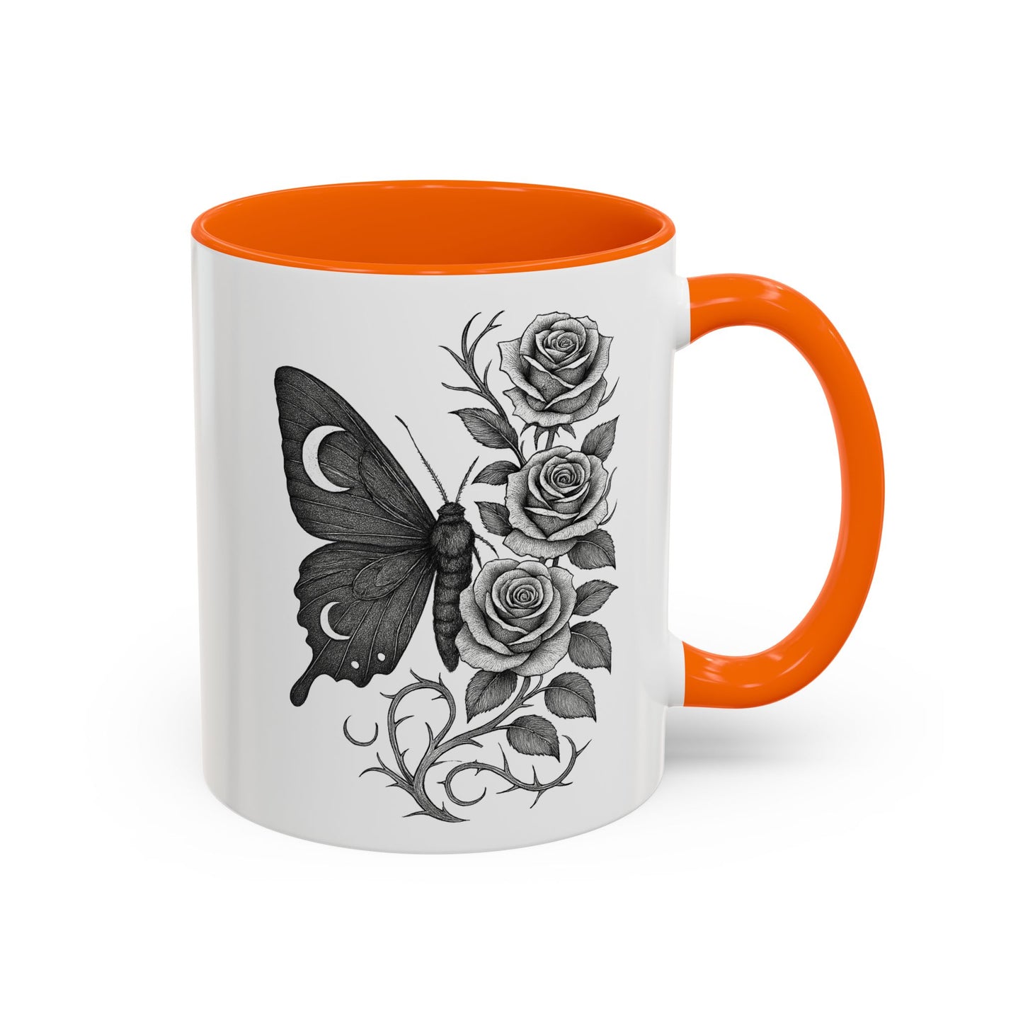Elegant Floral Butterfly Mug. Black & White Coffee Cup. Home Decor, Gift for Her, Cater to Plant Lovers, Birthday, Everyday Use