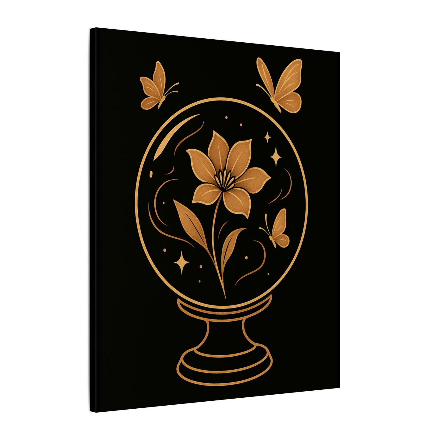 Floral Butterfly Wall Art, Magical Home Decor, Gifts for Nature Lovers, Modern Canvas, Art for Living Room, Office Decor