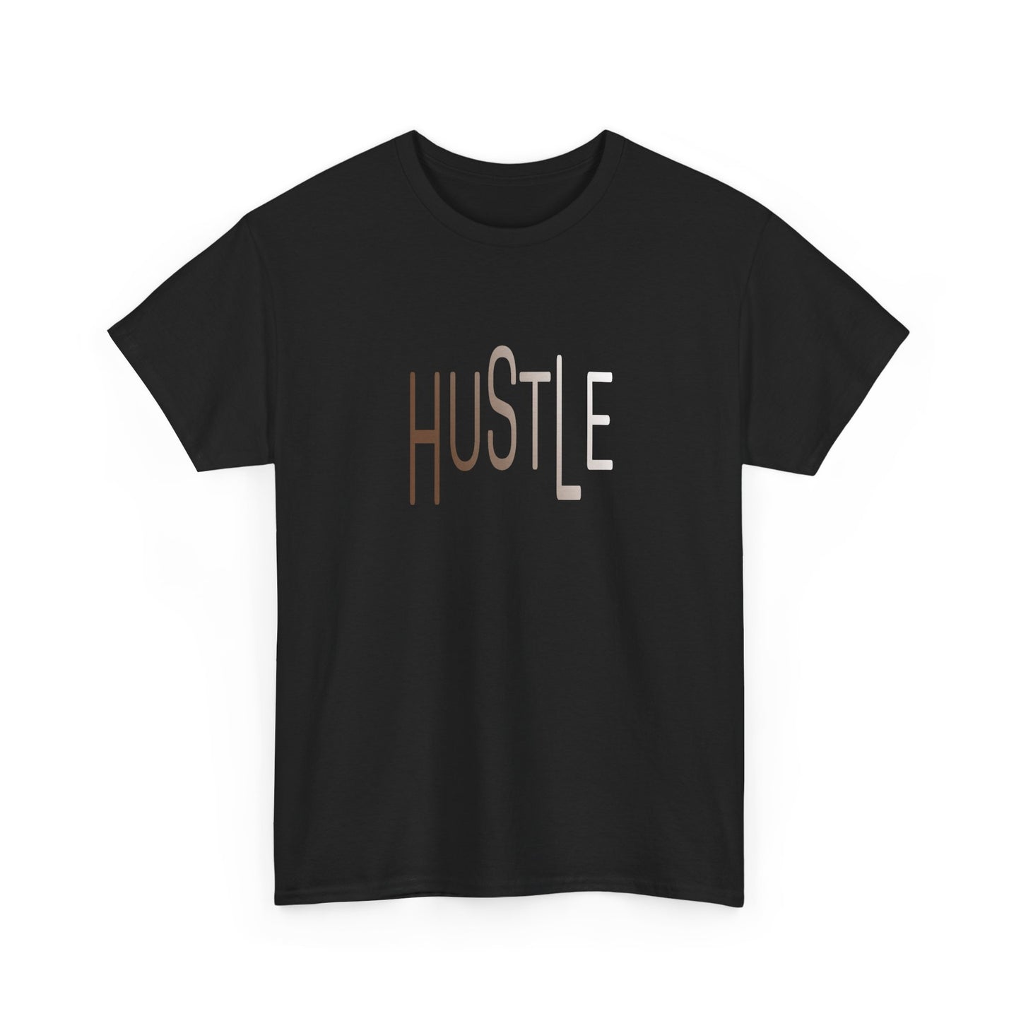 Hustle Men's Cotton Tee. Casual Wear. Afro Hair Black American African Man T-shirt