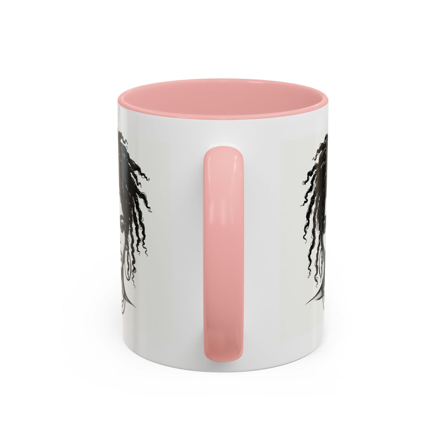 Messy Bun Personalized Coffee Mug, Gift for Coffee Lovers, Afro Hair Black American African Girl