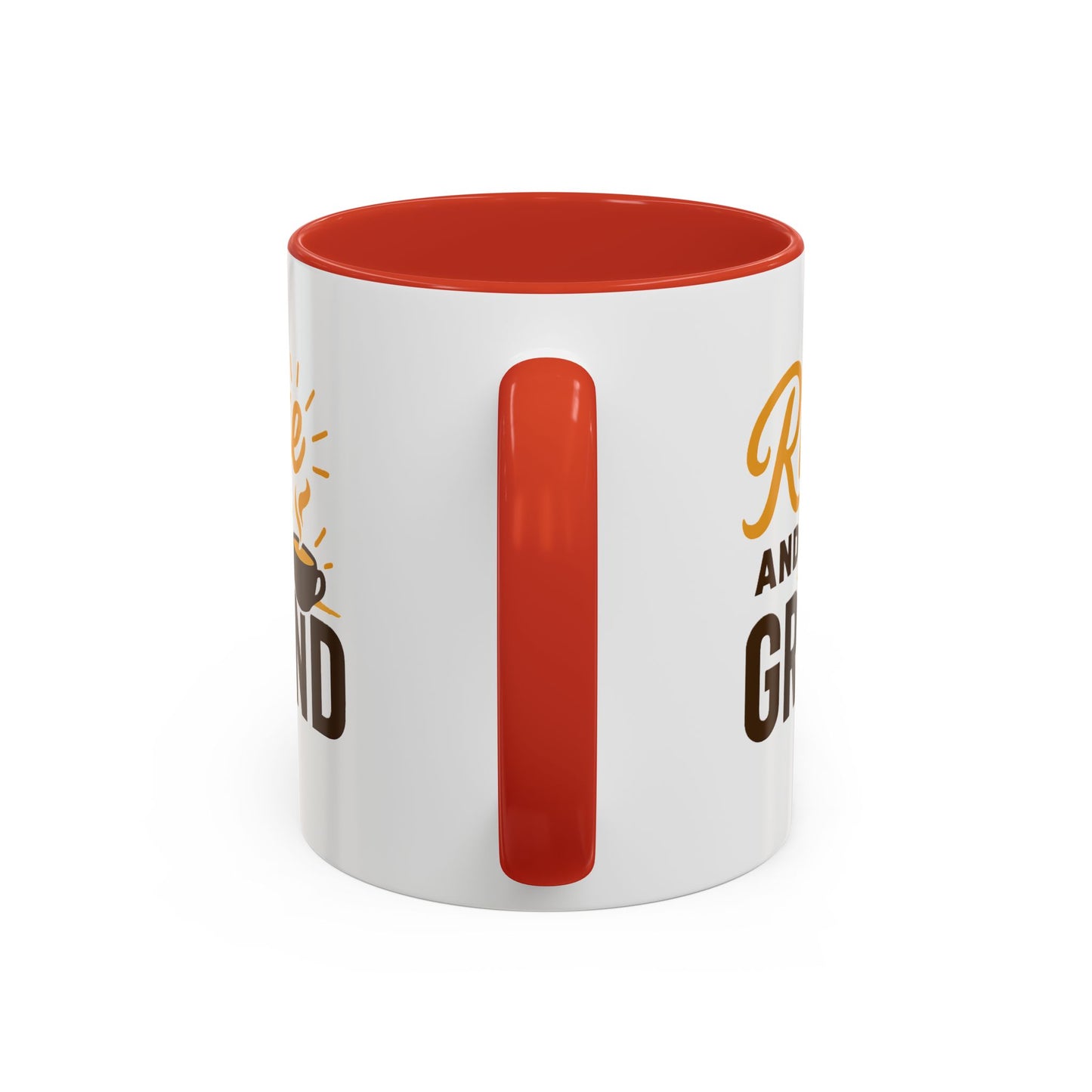 Coffee Lover's Motivational Mug | Rise and Grind for a Perfect Start, Gift for Baristas, Cozy Mornings, Home Office Decor, 11 & 15oz