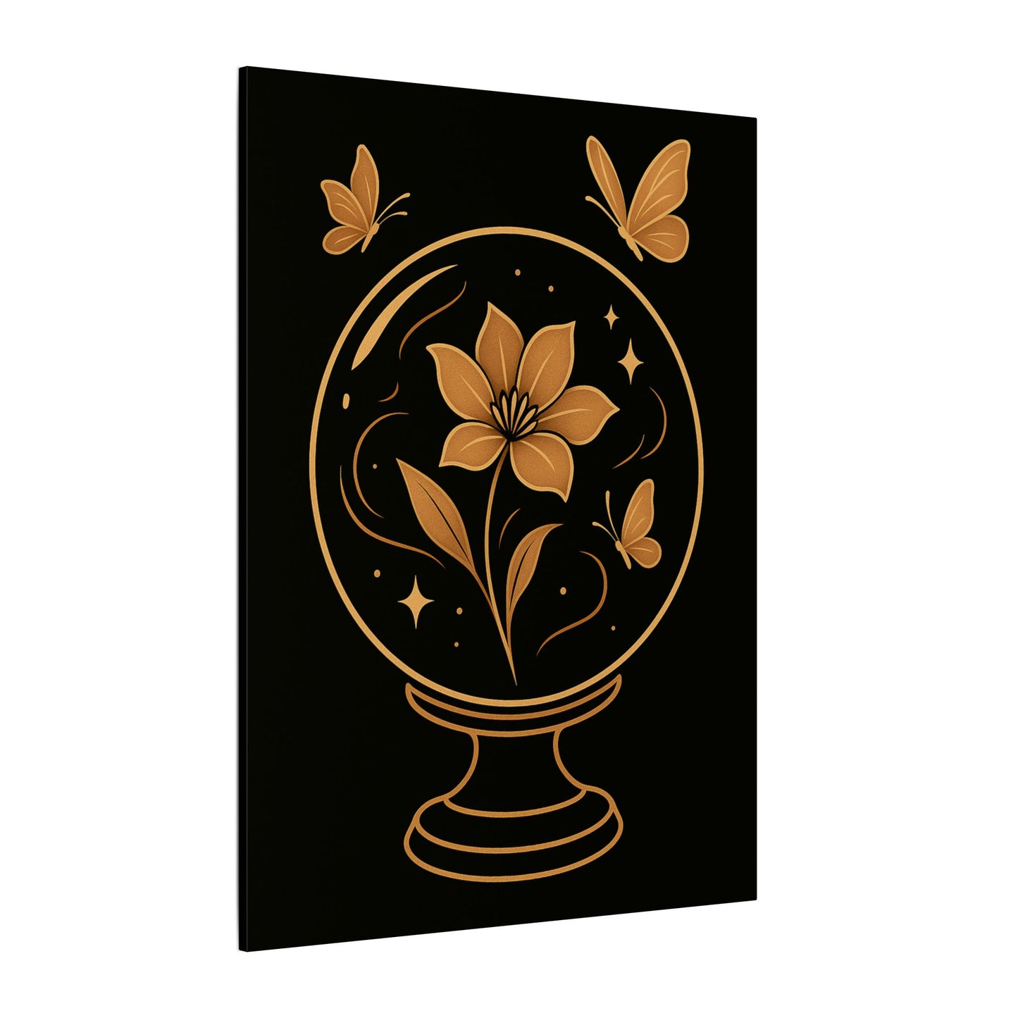 Floral Butterfly Wall Art, Magical Home Decor, Gifts for Nature Lovers, Modern Canvas, Art for Living Room, Office Decor